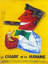 11676.Decor Poster.Room wall.Home vintage design.Pre-Castro Cuban cigar.French