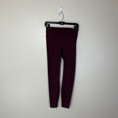 Lululemon Speed Wunder Mid Rise Tight 28'' Size 6 Speckle Shine Garnet EUC