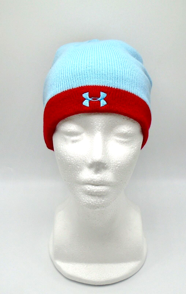 Under Armour Cold Gear Beanie for Kids in Blue and Red