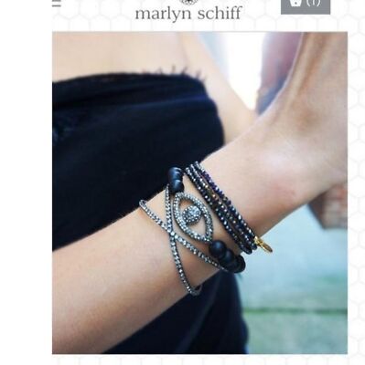 Marlyn Schiff crystal eye bracelet