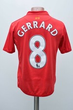 LIVERPOOL ENGLAND 2012/2013 HOME FOOTBALL SHIRT WARRIOR 8 GERRARD S ADULT