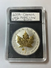 2009 Silver Canada Maple Leaf (Berlin Privy) Gilded w/ 24k Gold
