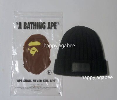 ショッパー付　新品未使用タグ有　A BATHING APE　 KNIT CAP BAPE SILICON APE HEAD KNIT CAP - BLACK – Undefeated