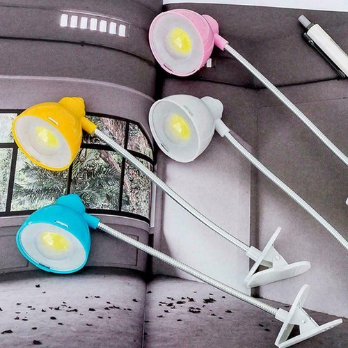 Clip-on Reading Light Flexible LED Lamp Table Desk Bed Clamp Light Battery -USA - Picture 7 of 15