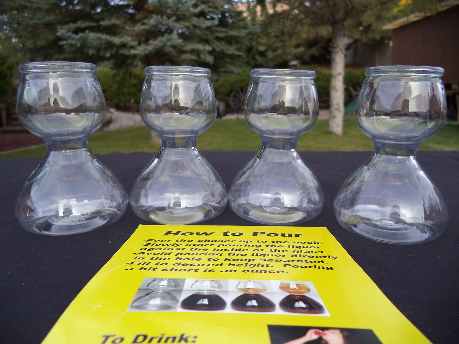 4 PLASTIC QUAFFERS DOUBLE BUBBLE LAYERED JIGGER SHOT GLASSES JAGER BOMB