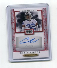 CHRIS WILCOX TAMPA BAY BUCCANEERS BYU 2021 SAGE AUTOGRAPHED CARD #A49 RED SP