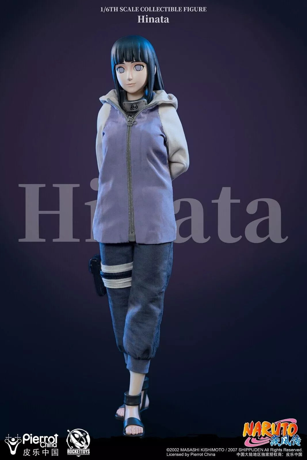 IN STOCK New RocketToys ROC-006 1/6 Shippūden Hinata Hyuga Action Figure