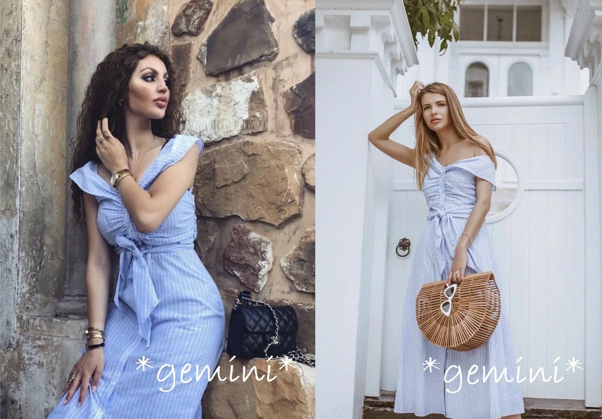 Zara a Strisce Spento Spalla Vestito senza Spalline Kate Taglia
