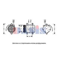 AKS Dasis Kompressor Klimaanlage FüR Fiat Seicento/600 187_ Cinquecento 170