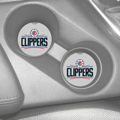 LOS ANGELES CLIPPERS RUBBER CAR COASTERS SET (2) NBA BASKETBALL 