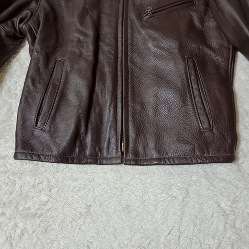 Schott 681 Highwayman Leather Riders Jacket Brown Size 40 USA Made Men used - Picture 7 of 10