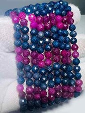 Ruby Sapphire Stretch Bracelet Faceted 5mm Top Quality Natural Healing Stone