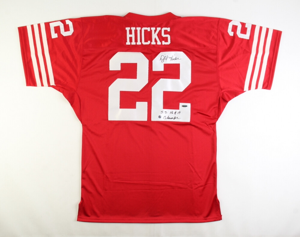 Dwight Hicks Signed San Francisco 49ers Jersey Inscribed 