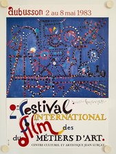 Affiche LAGRANGE Festival Film Métiers d'Art 1983 Centre Jean Lurçat Aubusson