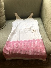 Banana Republic Cream & Pink Silk Dress Medium