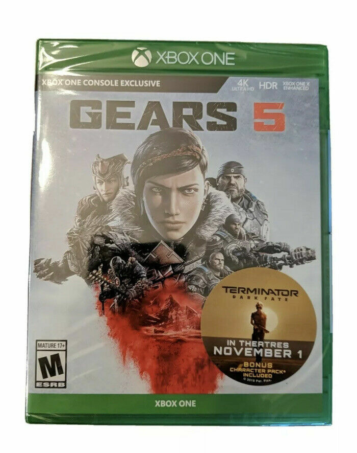 GEARS XBOX ONE NEW! WITH TERMINATOR CHARACTER PACK HYPE STICKER! 1ST  PRINT!!