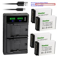 Kastar Battery LTD2 USB Charger for Canon LP-E17 LPE17H  Canon 9967B02 Battery