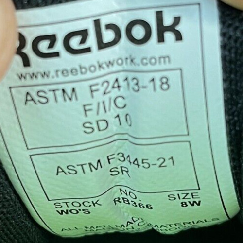 Reebok Nanoflex TR Womens Size 8W Black Composite Toe Work Shoes Sneakers thumbnail 9