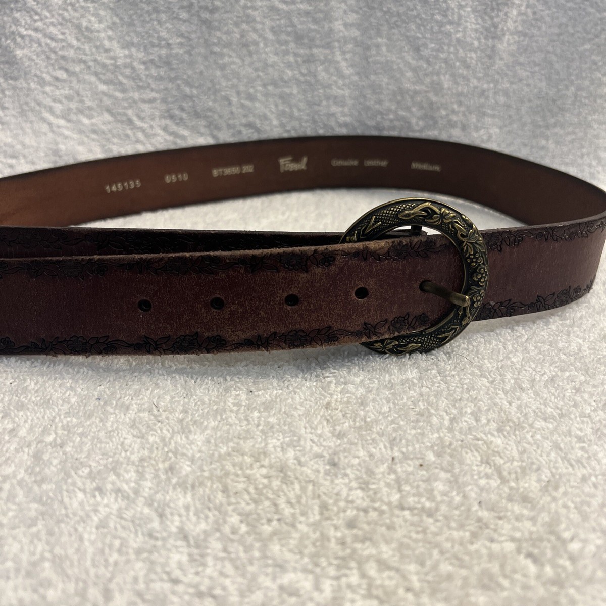 Fossil Belt Womens Medium Genuine Leather  Belt AUTHENTIC FOSSIL Belt,fossil Belt Womens,fossil Belt Brown  main image 3