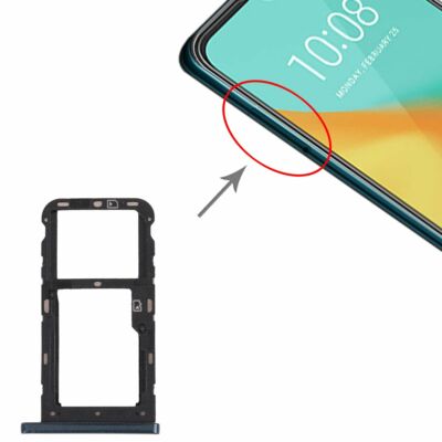 Dual SIM plus Micro SD Karten Halter Adapter für ZTE Blade V10 Vita Dunkel Grün