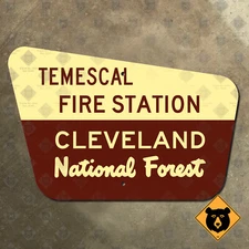 USFS Cleveland National Forest Temescal Fire Station sign California 21x14