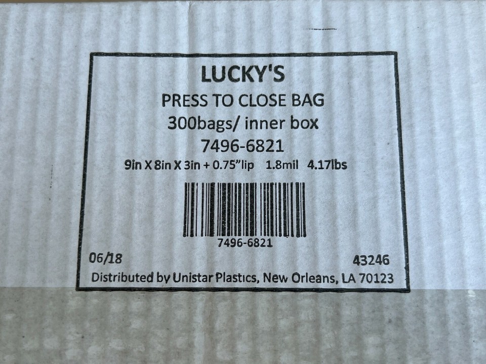 300x Unistar Plastics Press To Close Bag 9x8x3" 1.8mil 4.17lb Bulk Store Bags eBay