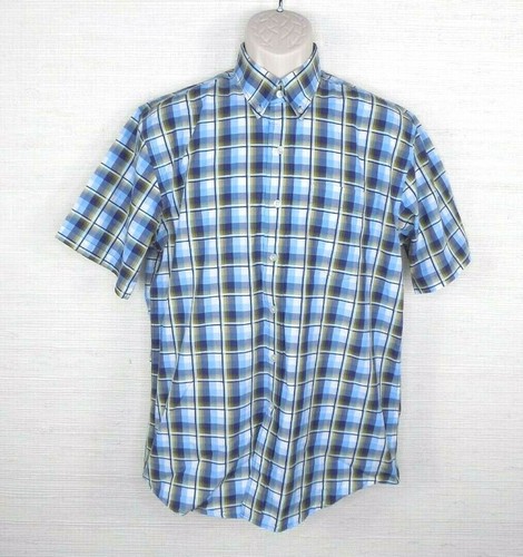 Camicia uomo Cutter Buck abbottonata media manica corta a quadri blu - Foto 2 di 6