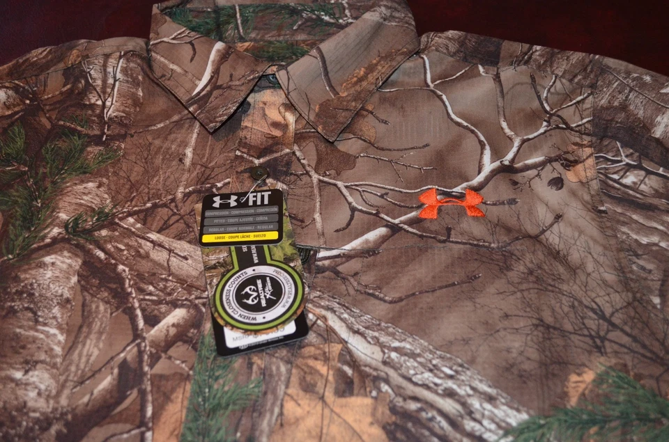 NWT MSRP $79 Under Armour Realtree Camoflouge Mens Button UA Hunt Shirt  L XL  - Image 3 of 4