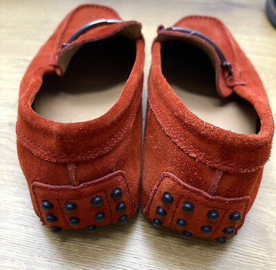 $390 Tods 6A Burnt Orange Rust Double T Loafer City Gommino  display picture 2
