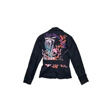 Vintage J’s Extē Womens Indigo Blazer Belt Jacket Small Made In Italy