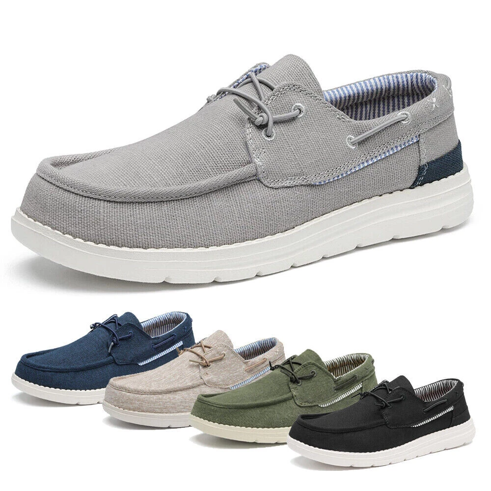 Mens Loafers Moc toe Slip-on Canvas Lightweight Casual Boat Shoes US
Opens in a new window or tab