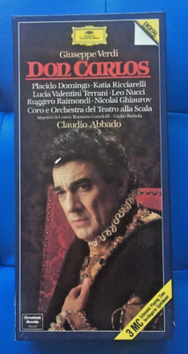 Verdi Don Carlos Placido Domingo 3 x Chromium Dioxide tape boxset + book