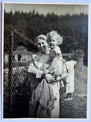orig. Foto Mutter Kind Mädchen 1939 Mode Fotografie