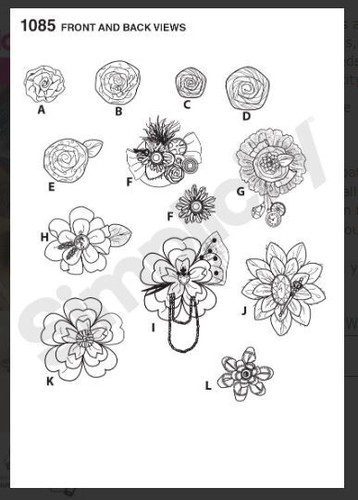 SIMPLICITY S0352 TELA DECORATIVA FLORES 1085 - Imagen 2 de 3