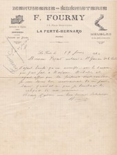 LA FERTE BERNARD FOURMY MENUISERIE EBENISTERIE SOMMIERS MEUBLES ANNEE 1920