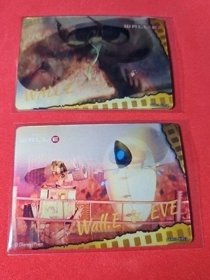 (2) Wall E 3D Lenticular Disney Pixar 37th Anniversary Oscars Trading Cards! 