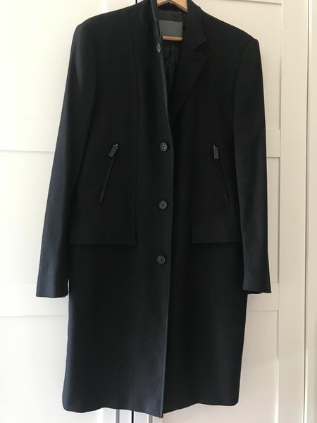 Men Bally Coat Black Wool 40 /L / 48