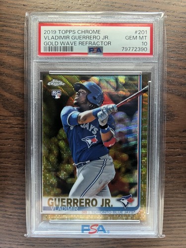 Vladimir Guerrero Jr. [Gold Wave Refractor] #201 2019 Topps Chrome card