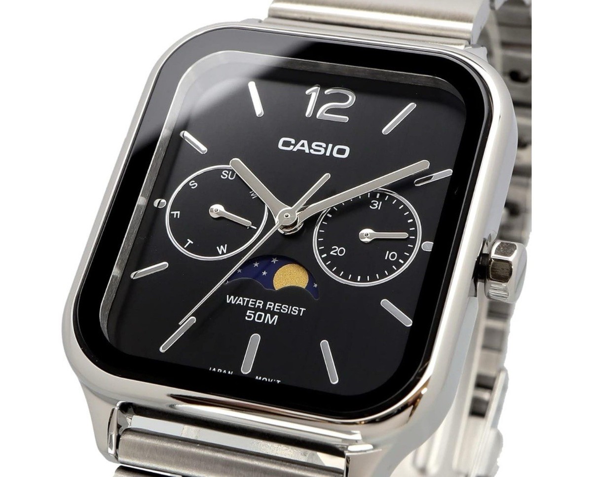 Casio MTP-M305D-1A Analog Moonphase Quartz Stainless Steel Band