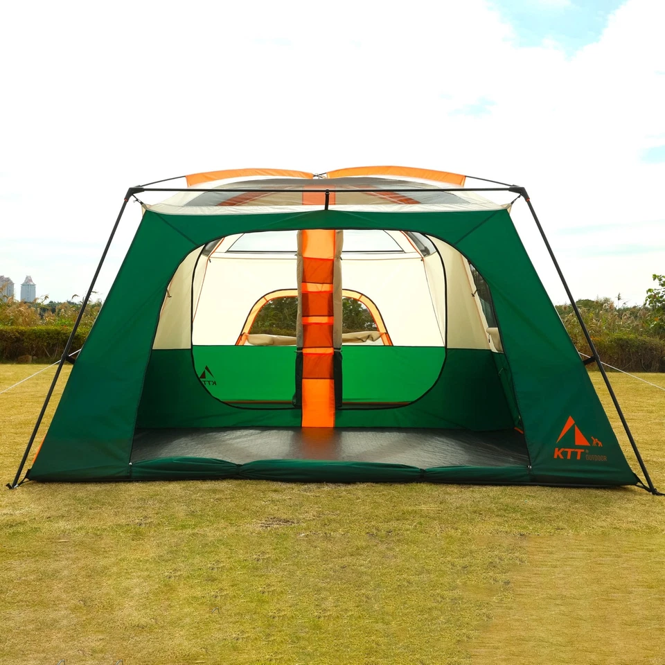 Tienda extra grande para 12 personas, totalmente lluviosa, 2 ventanas de bahía, tiendas de campaña familiares, 14'Lx... Foto 4 de 4