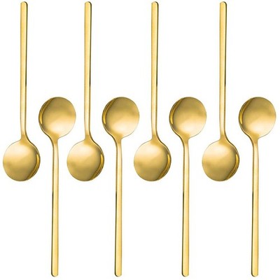 8 Packungen, Vergoldeter Edelstahl Kaffeelöffel, Teelöffel für Kaffee9451