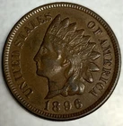 1896 Indian Head Cent Penny Very Fine Condition 1c One Cent US Coin- 3516