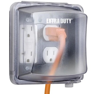 TayMac MM2420C Nonmetallic Extra Duty Weatherproof in-Use 2 Gang, Clear 