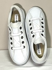Steve Madden Women s Sz 9 Bullet White Leather Platform Lace Up Sneakers New