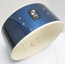 Sonor AQX 13" x 6" Snare Drum Shell, Blue Ocean Sparkle, New w/o Hardware