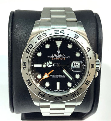 ROLEX 216570 EXPLORER II Black Dial 42mm S/Steel Oyster Automatic Mens Watch VGC