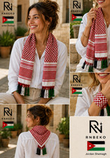 Jordan Scarf Red Shemagh Flag Tie Bandana Headband Keffiyeh 54inch X 4.6inch