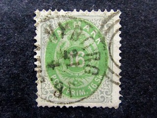 Sello de Dinamarca nystamps # 20 usado 200 € L3y1964
