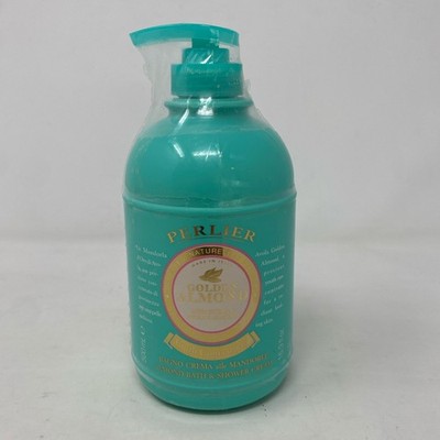 Perlier Golden Almond Bath & Shower Cream 16.9oz, Teal Bottle