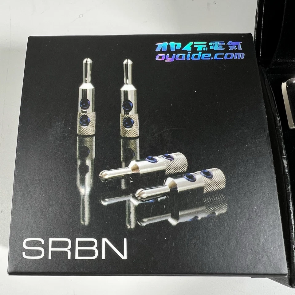 Juego de 4 piezas Oyaide Banana Plug SRBN Direct plateado y chapado en rodio con llave Foto 2 de 4